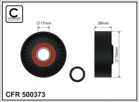 Tensioner Pulley CAFFARO 500373