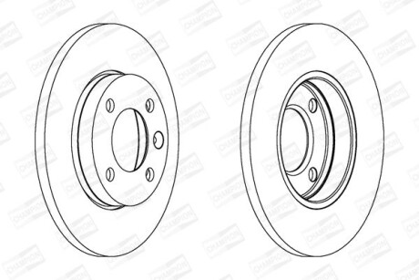 VW диск гальмівний передн.Audi 80,Golf I,II,III,Passat,Vento CHAMPION 561141CH