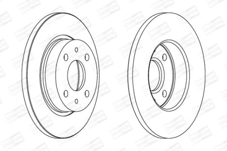Диск гальмівний ВАЗ 2108 передн. (2 шт.) CHAMPION 561388CH