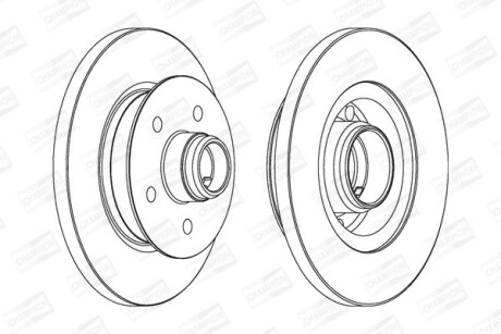 VW диск гальмівний передн.T3 86- CHAMPION 561437CH-1 (фото 1)