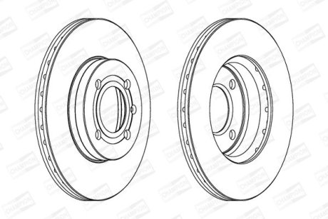 Диск тормозной передний (кратно 2) VW Polo III (95-09) CHAMPION 561448CH