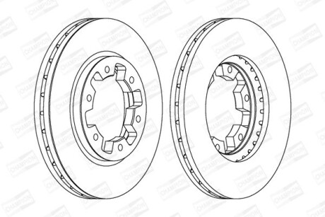 NISSAN диск гальмівний передн.Ford Maverick,Terrano CHAMPION 561523CH