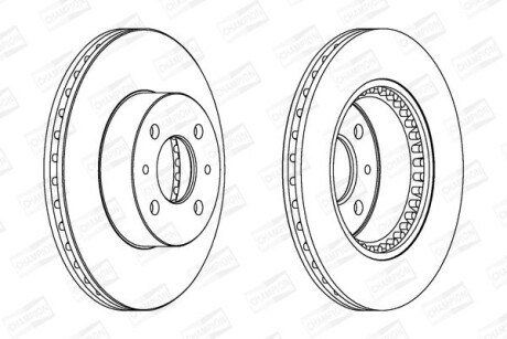 RENAULT диск гальмівний передн.Laguna 1.8I/2.0I,2.2D 95- CHAMPION 561592CH