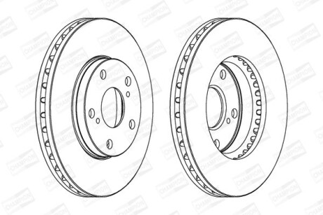 Гальмівний диск Avensis/Camry/Previa компл. 2шт CHAMPION 561676CH