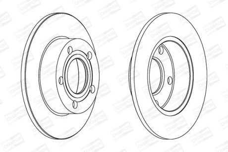 Диск гальмівний задній (кратно 2) Audi A4, A4 Avant Quattro CHAMPION 562005CH