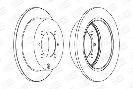 MITSUBISHI диск гальмівний задній Galant,Lancer,Space Runner 92- CHAMPION 562018CH