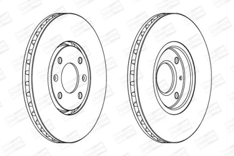 PEUGEOT диск гальмівний передній 406,Citroen Xantia 95- CHAMPION 562019CH