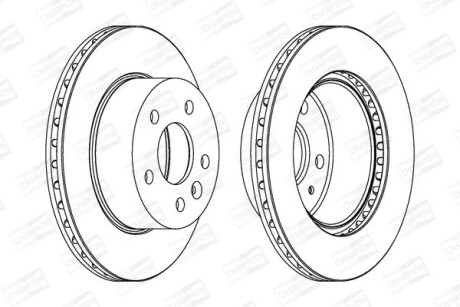 DB диск гальмівний передн. (вент.) Vito108-110D/113-114 96- CHAMPION 562054CH