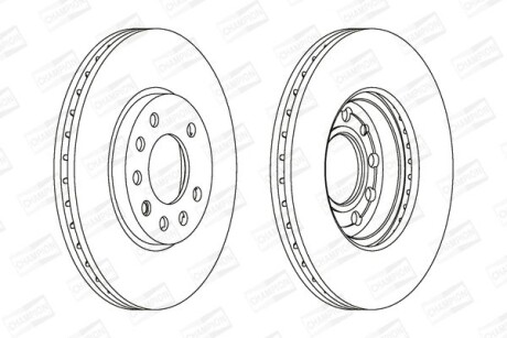 OPEL диск гальмівний передн.вент. Astra G/H,Meriva CHAMPION 562070CH