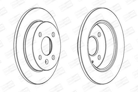 Диск тормозной задний (кратно 2) Opel Astra (98-) CHAMPION 562071CH