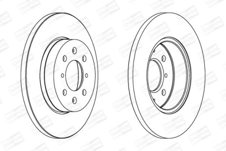 ROVER диск гальмівний передній 200,400 1.4/2.0 90- CHAMPION 562082CH