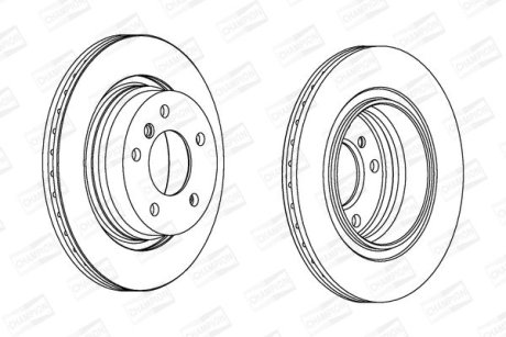 Диск тормозной задний (кратно 2) Bmw 3 (97-05) CHAMPION 562094CH