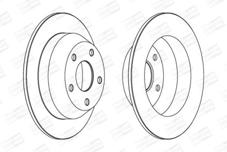 JEEP диск гальмівний задн.Grand Cherokee 99- CHAMPION 562148CH