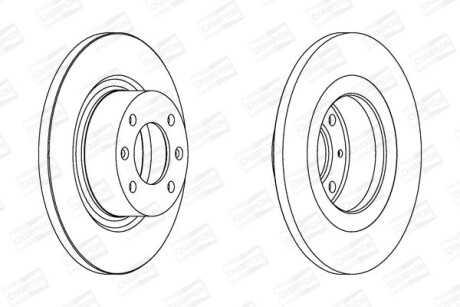 CITROEN гальмівний диск задній C5 01-08 CHAMPION 562189CH
