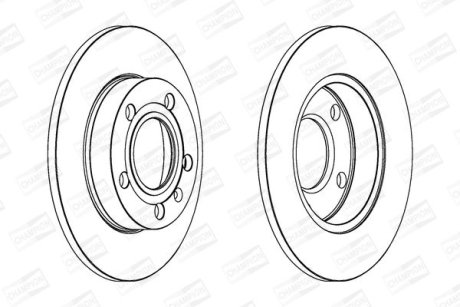 Диск гальмівний задній (кратно 2) Audi A4 (00-08)/Seat Exeo (08-13) CHAMPION 562192CH