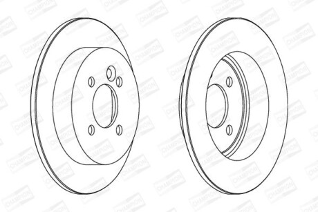 BMW диск гальмівний задн.Mini Coper,One 01- CHAMPION 562194CH