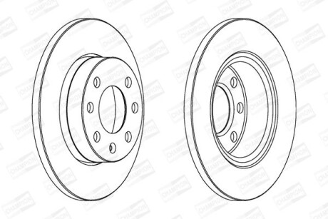 OPEL диск гальмівний передн.Corsa C 00- CHAMPION 562195CH