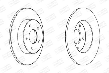 Диск гальмівний задній (кратно 2) Nissan Almera (00-06), Primera (02-) CHAMPION 562264CH