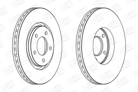 CHRYSLER диск гальмівний передн.&quot;16&quot; Voyager 00 - CHAMPION 562292CH