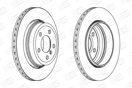 Диск тормозной задний Bmw X3 (E83) (03-11) (562327CH-1) CHAMPION 562327CH1 (фото 1)