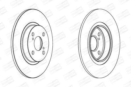 TOYOTA диск гальмів.задн.Corolla 97- CHAMPION 562412CH