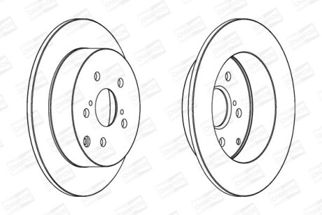 TOYOTA диск гальмівний задн.Corolla 01- CHAMPION 562415CH