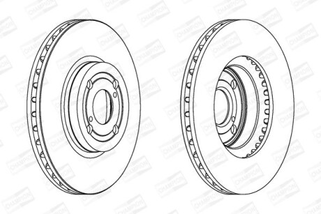 TOYOTA диск гальмівний передн.Corolla 02- /275/ CHAMPION 562435CH