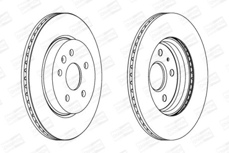 Гальмівний диск зад. Opel Insignia 08- (315x23) (вент.) компл. 2шт CHAMPION 562463CH