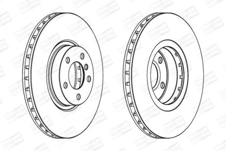 Диск гальмівний передній Bmw X5 (E70) (06-13), X5 (F15, F85) (13-18), X6 (E71, E72) (07-14) (562520CH-1) CHAMPION 562520CH1