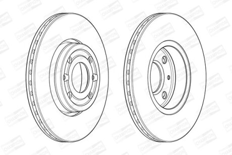 RENAULT диск гальмівний передн.Kangoo 08- CHAMPION 562636CH