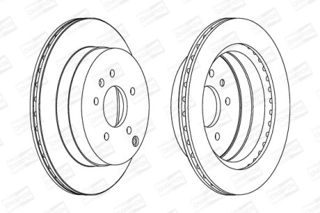CHEVROLET диск гальмівний задн.Opel Antara,Captiva CHAMPION 562670CH