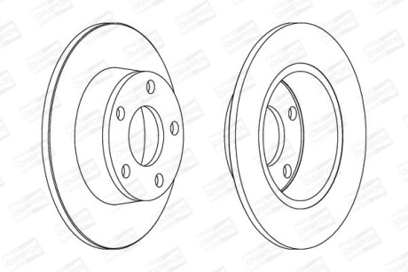 AUDI диск гальмівний задн Audi A6/A6 Avant Quattro CHAMPION 562690CH