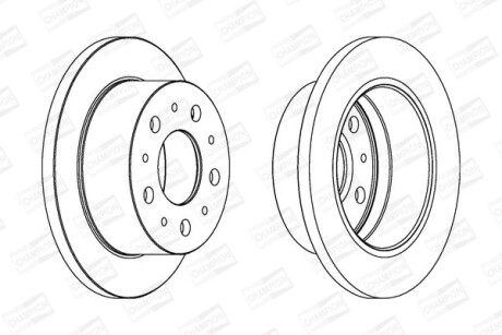 Диск гальмівний задній (кратно 2) Citroen Jumper II/ Fiat Ducato (06-) CHAMPION 562753CH
