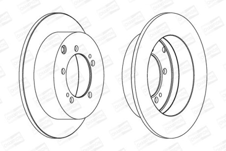 MITSUBISHI Гальмівний диск задн.Airtrek,Lancer VII,Outlander 03- (262*10) CHAMPION 562781CH