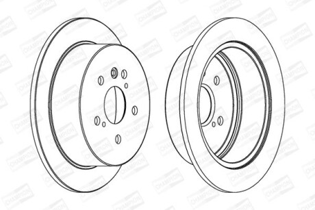 TOYOTA диск гальмівний задн. Lexus RX 03- CHAMPION 562825CH