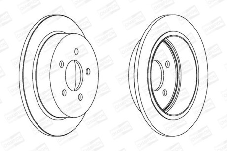 JEEP диск гальмівний задн.Grand Cherokee 92-99 CHAMPION 562880CH