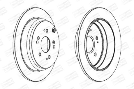 Диск гальмівний задній (кратно 2) Honda CR-V CHAMPION 562884CH