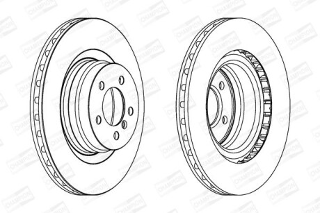 Гальмівний диск перед. Range Rover III 02-12 3.0-4.4 CHAMPION 563022CH-1