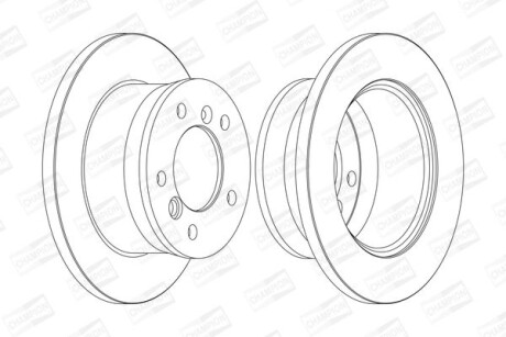 DB диск гальмівний задній Sprinter,VW LT28-46 95- (272*16) CHAMPION 567761CH (фото 1)