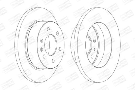 DB диск гальмівний задн.Sprinter,VW Crafter 06- CHAMPION 569137CH