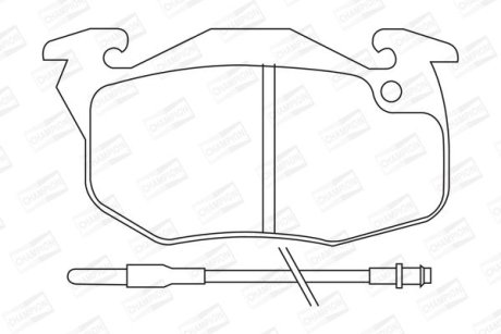 Колодки гальмівні дискові передні RENAULT Clio, Clio II, Espace I, Espace II, Express, Extra, Fuego, Rapid CHAMPION 571332CH