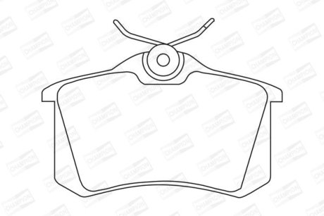 Колодки гальмівні дискові задні Audi A4 (B6,B7)/ VW Polo III, Golf IV CHAMPION 571361CH