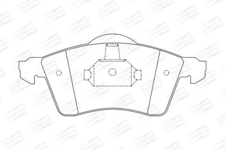 Колодки гальмівні дискові передні VW Caravelle, transporter T4 CHAMPION 571934CH