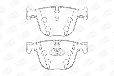 Колодки гальмівні дискові задні BMW 740D, 745i CHAMPION 571991CH