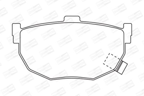 Колодки гальмівні дискові задні HYUNDAI COUPE I (RD) 96-02, COUPE II (GK) 01-12 CHAMPION 572127CH