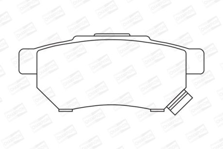 Колодки тормозные дисковые задние HONDA CIVIC VI Fastback (MA, MB) 94-01, CIVIC VI Hatchback (EJ, EK) 95-01 CHAMPION 572136CH