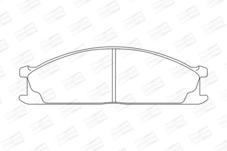 Колодки тормозные дисковые передние Nissan Navara (98-), NP300 Pickup (08-), Ter CHAMPION 572373CH