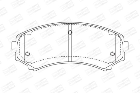 Колодки гальмівні дискові передні MAZDA E2000, E2200, MITSUBISHI Montero, Pajero, Shogun CHAMPION 572497CH