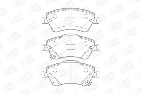 Колодки тормозные дисковые передние TOYOTA Auris CHAMPION 572524CH