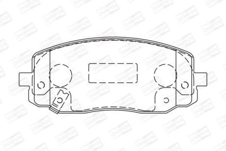 Колодки тормозные дисковые передние HYUNDAI i10 I (PA) 07-|KIA PICANTO I (SA) 04-12 CHAMPION 572526CH